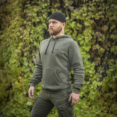 M-Tac Hoodie Cotton Raglan 100% Cotton Hooded Sweatshirt, Army Olive