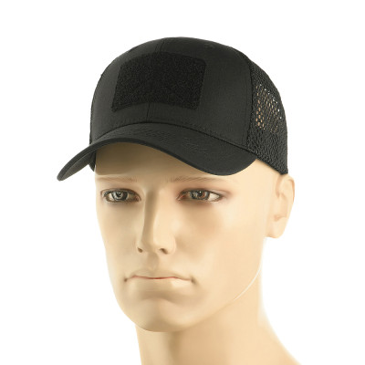 M-Tac Mesh Flex Ripstop Baseball Cap with Velcro, Black