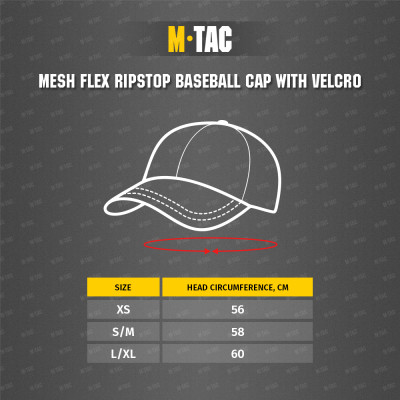 M-Tac Mesh Flex Ripstop Baseball Cap with Velcro — 6/6
