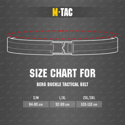 M-Tac Berg Buckle Tactical Belt with Quick-Release, Black