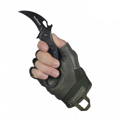 M-Tac Assault Tactical Mk.4 Fingerless Tactical Gloves, Olive