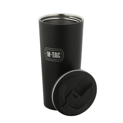 M-Tac Insulated Travel Mug with Valve, 450 ml, Black