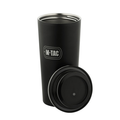 M-Tac Insulated Travel Mug with Valve, 450 ml, Black