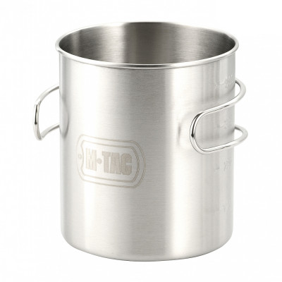 M-Tac Mug with Folding Handle, 450 ml (304 Stainless)
