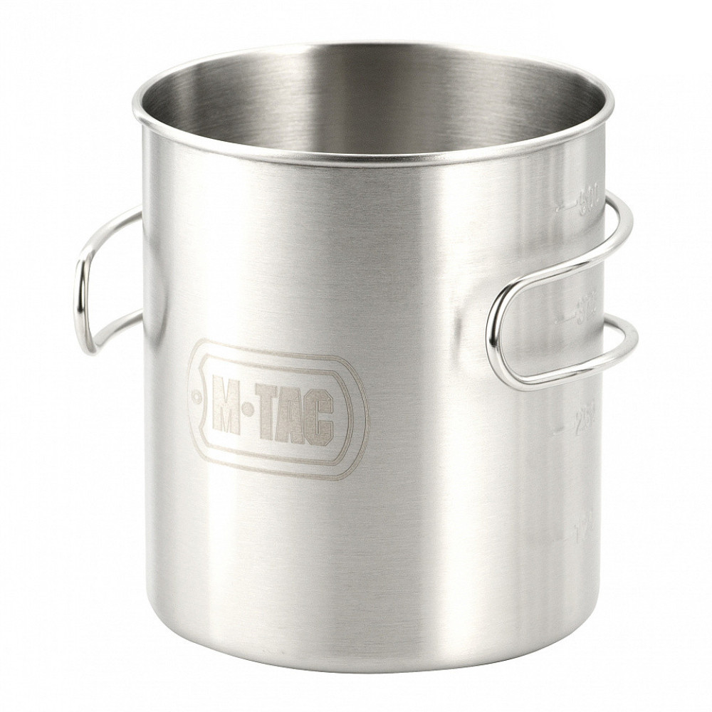 M-Tac Mug with Folding Handle, 450 ml (304 Stainless)