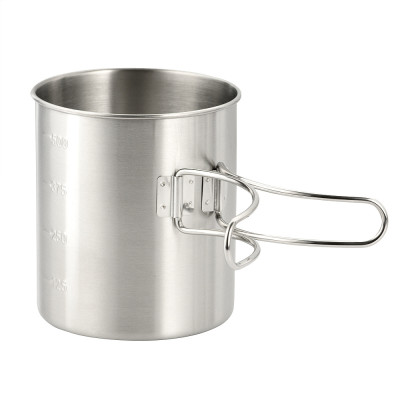 M-Tac Mug with Folding Handle, 450 ml (304 Stainless)