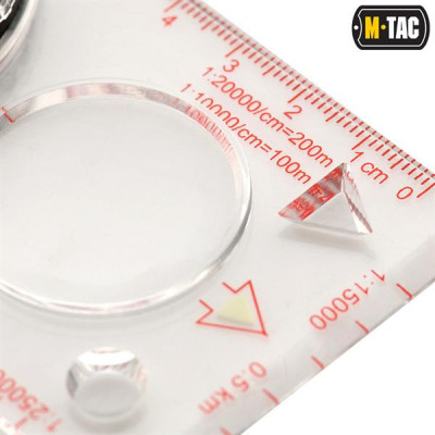 M-Tac Baseplate Map Compass with Ruler & Magnifier — 3/4