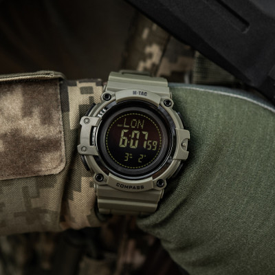 M-Tac Watch Tactical Compass 2233 – watch with a compass, Ranger Green