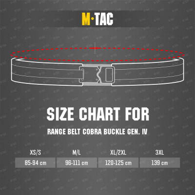 M-Tac Range Belt Cobra Buckle Gen.IV – tactical belt, Black