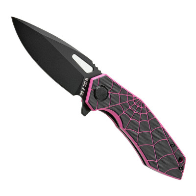 M-Tac Folding Knife Type 12 Spider Web – folding knife, Black/Pink