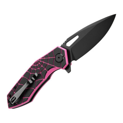 M-Tac Folding Knife Type 12 Spider Web – folding knife, Black/Pink