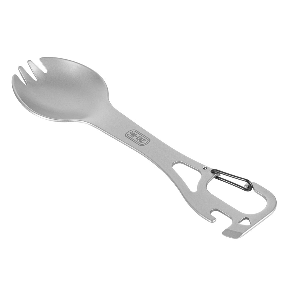 M-Tac Stainless Steel Spork 14.8 cm with Carabiner