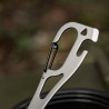 M-Tac Stainless Steel Spork 14.8 cm with Carabiner — 9/10