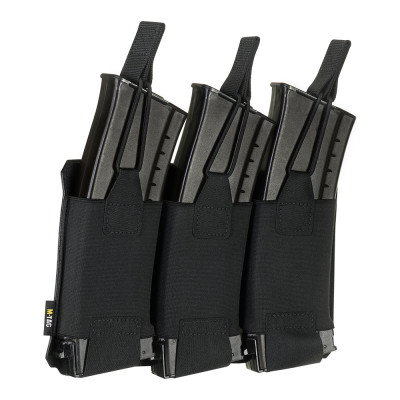 M-Tac Pouch Elastic Triple Magazine Elite Laser Cut – magazine pouch, Black