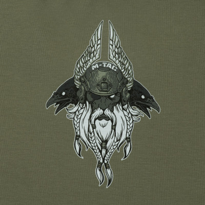 M-Tac T-Shirt Odin Themed, 93% Cotton, Light Olive