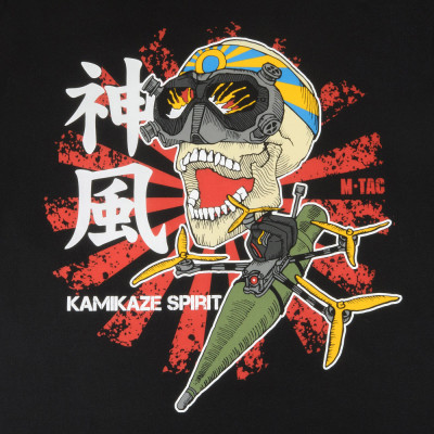 M-Tac T-Shirt Kamikaze Spirit FPV Motif, Black