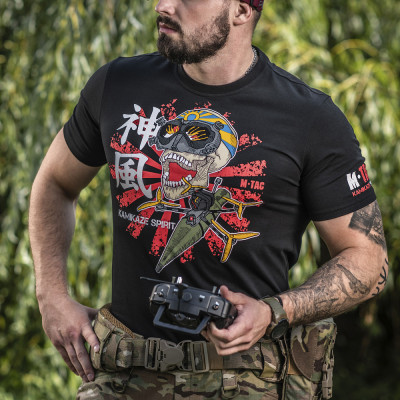 M-Tac T-Shirt Kamikaze Spirit FPV Motif, Black