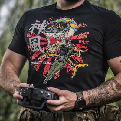 M-Tac T-Shirt Kamikaze Spirit FPV Motif, Black