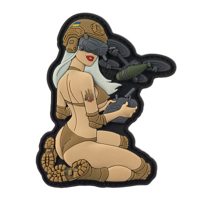 M-Tac PVC Patch "Delivery Service" Pin-Up 8.5 × 6 cm, Coyote