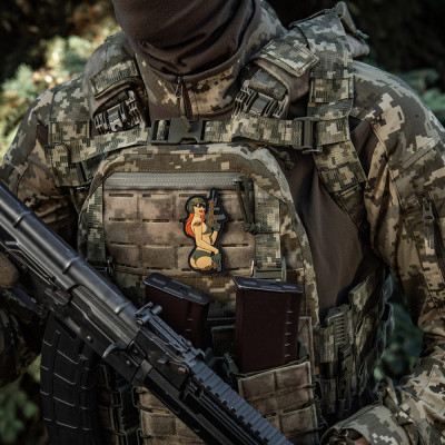 M-Tac PVC Patch "Tactical Girl" Pin-Up – 4.5 × 8.5 cm