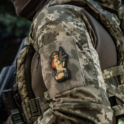 M-Tac PVC Patch "Tactical Girl" Pin-Up – 4.5 × 8.5 cm