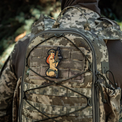 M-Tac PVC Patch "Tactical Girl" Pin-Up – 4.5 × 8.5 cm