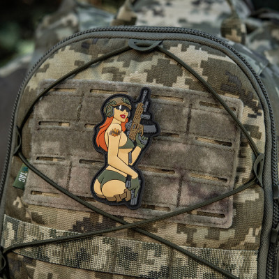 M-Tac PVC Patch "Tactical Girl" Pin-Up – 4.5 × 8.5 cm