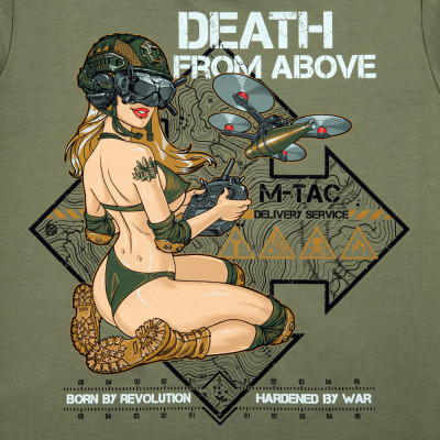 M-Tac "Delivery Service" Pin-Up T-Shirt 93% Cotton, Light Olive