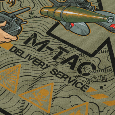 M-Tac "Delivery Service" Pin-Up T-Shirt 93% Cotton, Light Olive