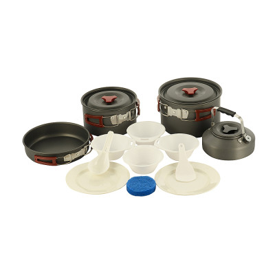 M-Tac Camping Cookset for 4–5 Persons Anodised Aluminium, Gray