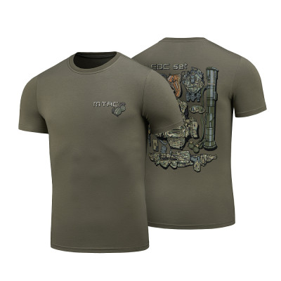 M-Tac MY EDC T-Shirt 97% Cotton with Elastane, Ranger Green