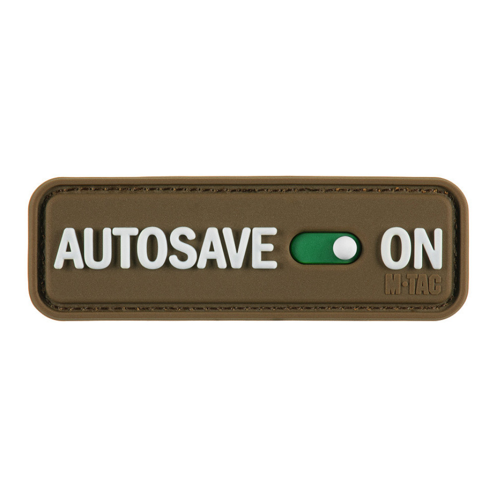 M-Tac Autosave PVC Morale Patch 8 × 2.5 cm Velcro, Coyote