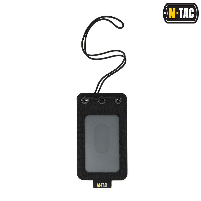 M-Tac Tactical Badge Holder Hanging ID Card Case Hook Surface Draw Cord ID kortelės ar pažymėjimo dėklas