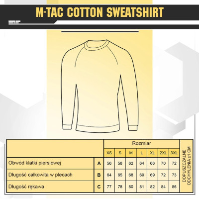 M-Tac Cotton Sweatshirt, 100% Cotton, Ribbed Cuffs — 7/7