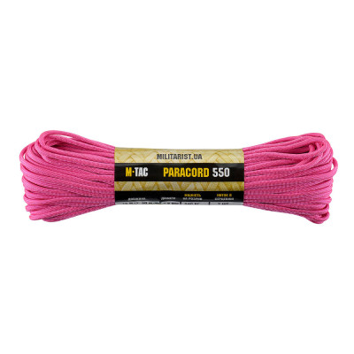 M-Tac Paracord 550 Type III 30 m – paracord, Neon Pink