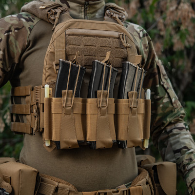 M-Tac Front Panel for Plate Carrier Three Mags – magazine panel, Coyote