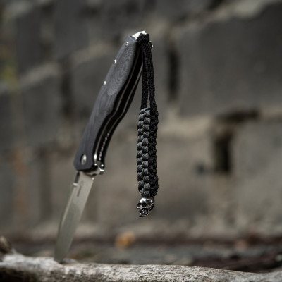 M-Tac Knife Lanyard Cuboid Skull – knife lanyard, Black/Grey