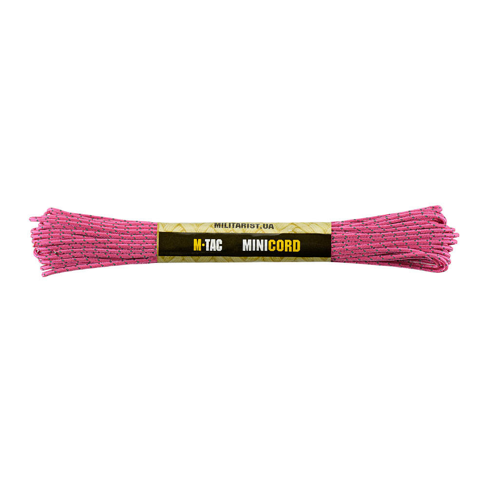M-Tac Paracord Minicord Reflective 15 m – paracord, Neon Pink