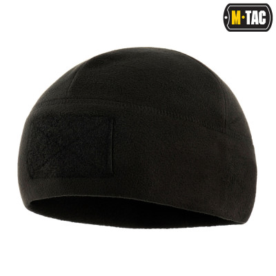 M-Tac Fleece Watch Cap with Patch Panel, 270 g/m2, Black
