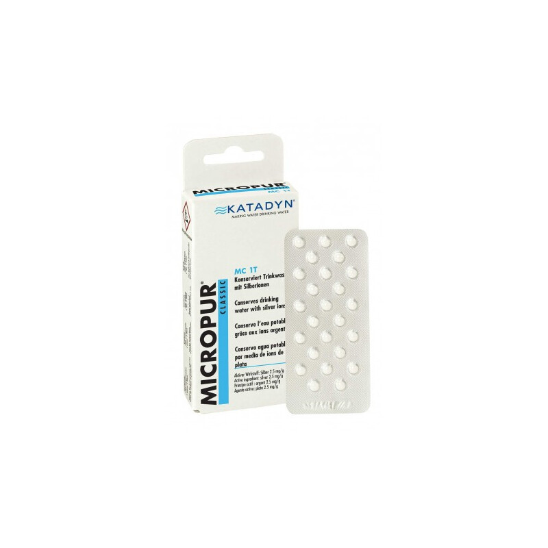 Katadyn Micropur Classic MC1T Vandens dezinfekcijos priemonė, 4x25 tab.