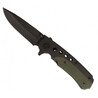 Mil-Tec Black/Olive Folding Knife, 440 Steel