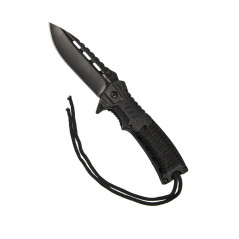 Mil-Tec One-Hand Knife Paracord w/ Fire Starter Sulankstomas išgyvenimo peilis
