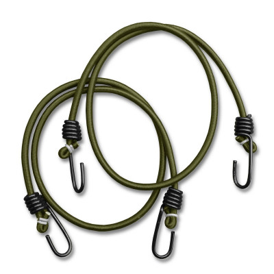 Mil-Tec Elastic Bungee Cords with Hooks, 2 pcs