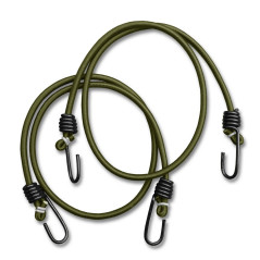 Mil-Tec Elastic Shock Cords With Hooks Elastinė virvė su kabliukais, 2vnt