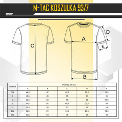 M-Tac T-Shirt 93/7 Medvilniniai marškinėliai su elastanu