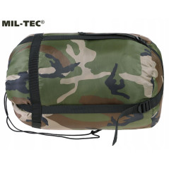 Mil-Tec Woodland Mummy Sleeping Bag 2-Layers Dvisluoksnis miegmaišis Woodland marginimo