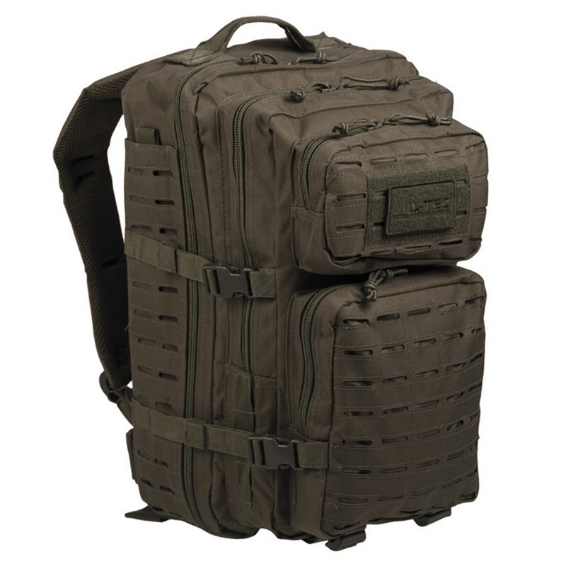 Mil-Tec Us Od Laser Cut Assault Backpack Lg Taktinė kuprinė 36 litrų
