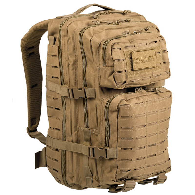 Mil-Tec Us Coyote Laser Cut Assault Backpack Lg Taktinė kuprinė 36 litrų