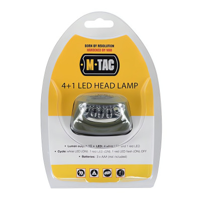 M-Tac Headlamp 4+1 LED Red Light, up to 18 Lumens — 7/7