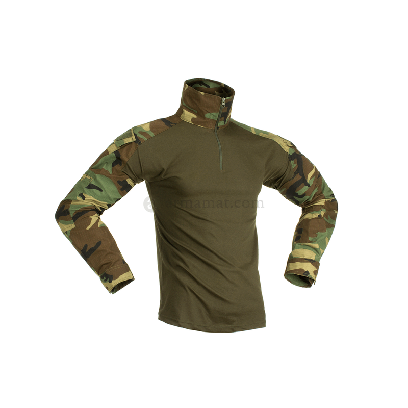 Invader Gear Combat Shirt Woodland Taktiniai marškiniai
